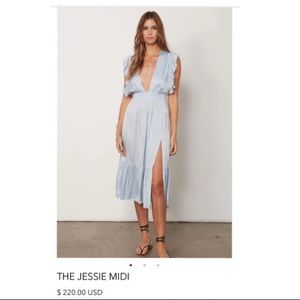 STILLWATER LA LIGHT BLUE MIDI DRESS